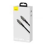 Baseus Tungsten Gold rychlonabíjecí / datový kabel USB-C na USB-C 100W 1m, černá