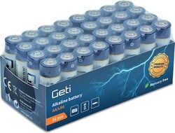 Baterie AA (LR6) alkalická GETI 1,5V 32ks