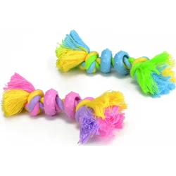 Beeztees Hračka pro psy Flossy lano s gumovými kruhy 16cm