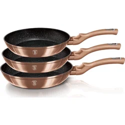 BerlingerHaus 3dílná sada pánví Rosegold Metallic Line 