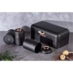 BerlingerHaus Black Rose Collection Box na chlieb a potraviny, 4 ks