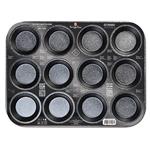 BerlingerHaus Forma na muffiny s mramorovým povrchem 12 ks Black Rose Collection, 35 x 26,5 x 3 cm
