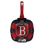 BerlingerHaus Grilovacia panvica s mramorovým povrchom Burgundy Metallic Line, 28 cm