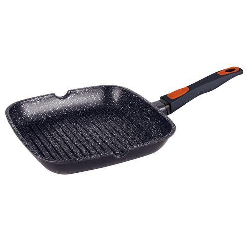 BerlingerHaus Grilovacia panvica s odnímateľnou rukoväťou Granit Diamond Line, 28 cm