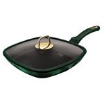 BerlingerHaus Grilovacia panvica s vekom a titánovým povrchom 28 cm Emerald Collection BH-6051