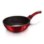 BerlingerHaus Hlboká panvica s mramorovým povrchom a pokrievkou Burgundy Metallic Line, 24 cm