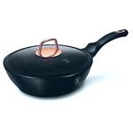 BerlingerHaus Hlboká panvica s mramorovým povrchom a vekom Black Rose Collection, 24 cm