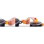 BerlingerHaus Hrnec s mramorovým povrchem a poklicí Granit Diamond Line, 24 cm