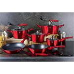 BerlingerHaus Kastról s mramorovým povrchom a pokrievkou Burgundy Metallic Line, 24 cm