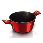 BerlingerHaus Kastról s mramorovým povrchom a pokrievkou Burgundy Metallic Line, 30 cm