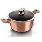 BerlingerHaus Kastról s mramorovým povrchom a pokrievkou Rosegold Metallic Line, 28 cm
