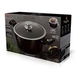 BerlingerHaus Kastról s mramorovým povrchom Shiny Black Collection 2 pokrievky, 24 cm