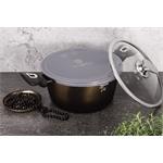 BerlingerHaus Kastról s mramorovým povrchom Shiny Black Collection 2 pokrievky, 28 cm
