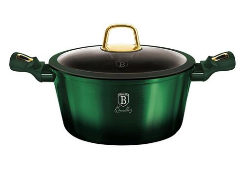 BerlingerHaus Kastrol s poklicí a titanovým povrchem Emerald Collection, 28 cm