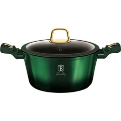 BerlingerHaus Kastrol s poklicí a titanovým povrchem Emerald Collection, 28 cm