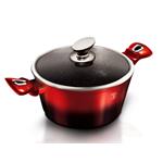 BerlingerHaus Kastról s pokrievkou s mramorovým povrchom Black Burgundy Metallic Line, 24 cm