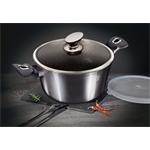 BerlingerHaus Kastról s pokrievkou s mramorovým povrchom Carbon PRO Line, 24 cm