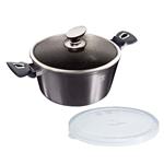 BerlingerHaus Kastról s pokrievkou s mramorovým povrchom Carbon PRO Line, 28 cm