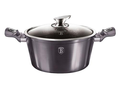 BerlingerHaus Kastról s pokrievkou s mramorovým povrchom Carbon PRO Line, 28 cm