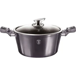 BerlingerHaus Kastról s pokrievkou s mramorovým povrchom Carbon PRO Line, 28 cm