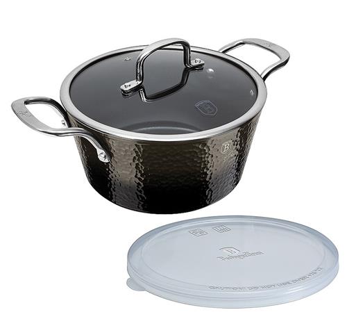 BerlingerHaus Kastról s vekom s titánovým povrchom Shine Basalt Collection, 20 cm
