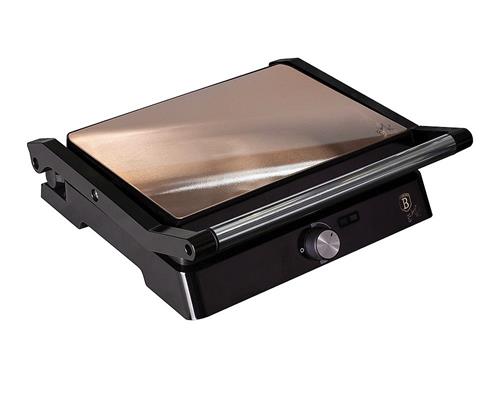 BerlingerHaus Kontaktný gril s nepriľnavým povrchom Rosegold Metallic Line, 2000W