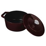 BerlingerHaus Litinový pekáč s poklicí se smaltovaným povrchem Burgundy Line, 24 cm
