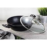 BerlingerHaus Nízký kastrol  a poklicí Black Silver Collection, 28 cm