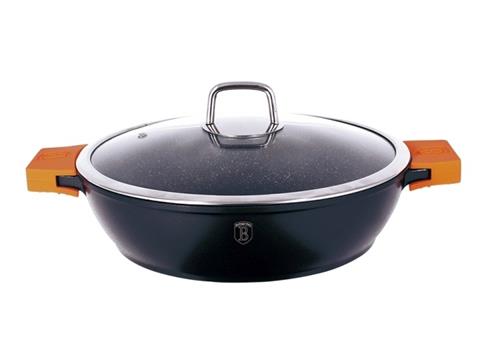 BerlingerHaus Okrúhly pekáč s mramorovým povrchom a vekom Granite Diamond Line, 28 cm