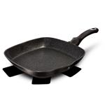 BerlingerHaus Pánev grilovací s mramorovým povrchem  Black Silver Collection, 28 cm