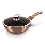 BerlingerHaus Pánev hluboká s mramorovým povrchem a poklicí Rosegold Metallic Line, 24 cm