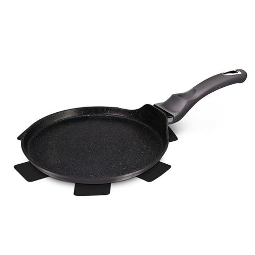 BerlingerHaus Pánev na palačinky s mramorovým povrchem Carbon PRO Line, 25 cm