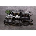 BerlingerHaus Pánev s mramorovým povrchem Shiny Black Collection, 20 cm