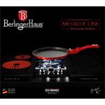 BerlingerHaus Panvica na palacinky s mramorovým povrchom Burgundy Metallic Line, 25 cm