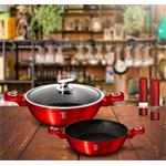 BerlingerHaus Pekáč kulatý a poklicí  Burgundy Metallic Line, 28 cm
