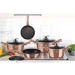 BerlingerHaus Sada nádobí s mramorovým povrchem Rosegold Metallic Line, 11 ks