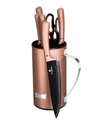 BerlingerHaus Sada nožov v stojane Rosegold Metallic Line, 7 ks