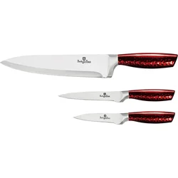 BerlingerHaus Sada nožov z nehrdzavejúcej ocele 3 ks Burgundy Metallic Line