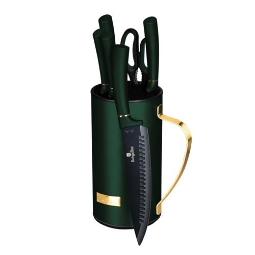 BerlingerHaus Sada nožů 7 ks Emerald Collection ve stojanu