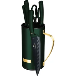 BerlingerHaus Sada nožů 7 ks Emerald Collection ve stojanu
