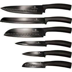 BerlingerHaus Sada nožů s nepřilnavým povrchem Black Collection, 6 ks