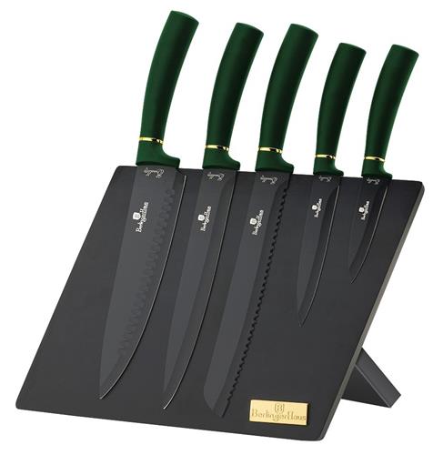 BerlingerHaus Sada nožů v magnetickém stojanu Emerald Collection, 6 ks