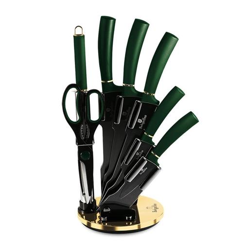 BerlingerHaus Sada nožů v nerez stojanu Emerald Collection, 8 ks