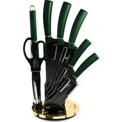 BerlingerHaus Sada nožů v nerez stojanu Emerald Collection, 8 ks