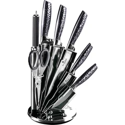 BerlingerHaus Sada nožů ve stojanu 8 ks Carbon PRO Line Blacksmith