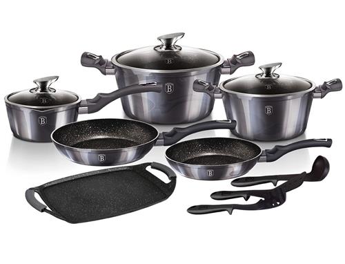 BerlingerHaus Súprava riadu s mramorovým povrchom 12 2 ks Carbon PRO Line