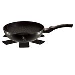 BerlingerHaus WOK panvica s mramorovým povrchom Black Silver Collection, 28 cm