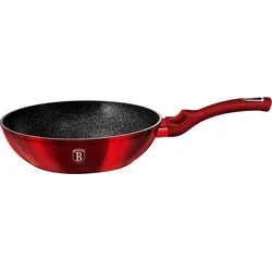 BerlingerHaus WOK panvica s mramorovým povrchom Burgundy Metallic Line, 30 cm