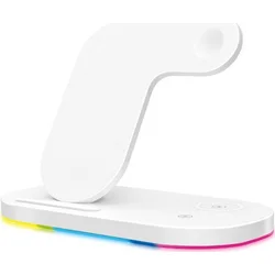 Bezdrôtová dokovacia stanica Qi 3v1 pre hodinky Apple, 15 W, biela