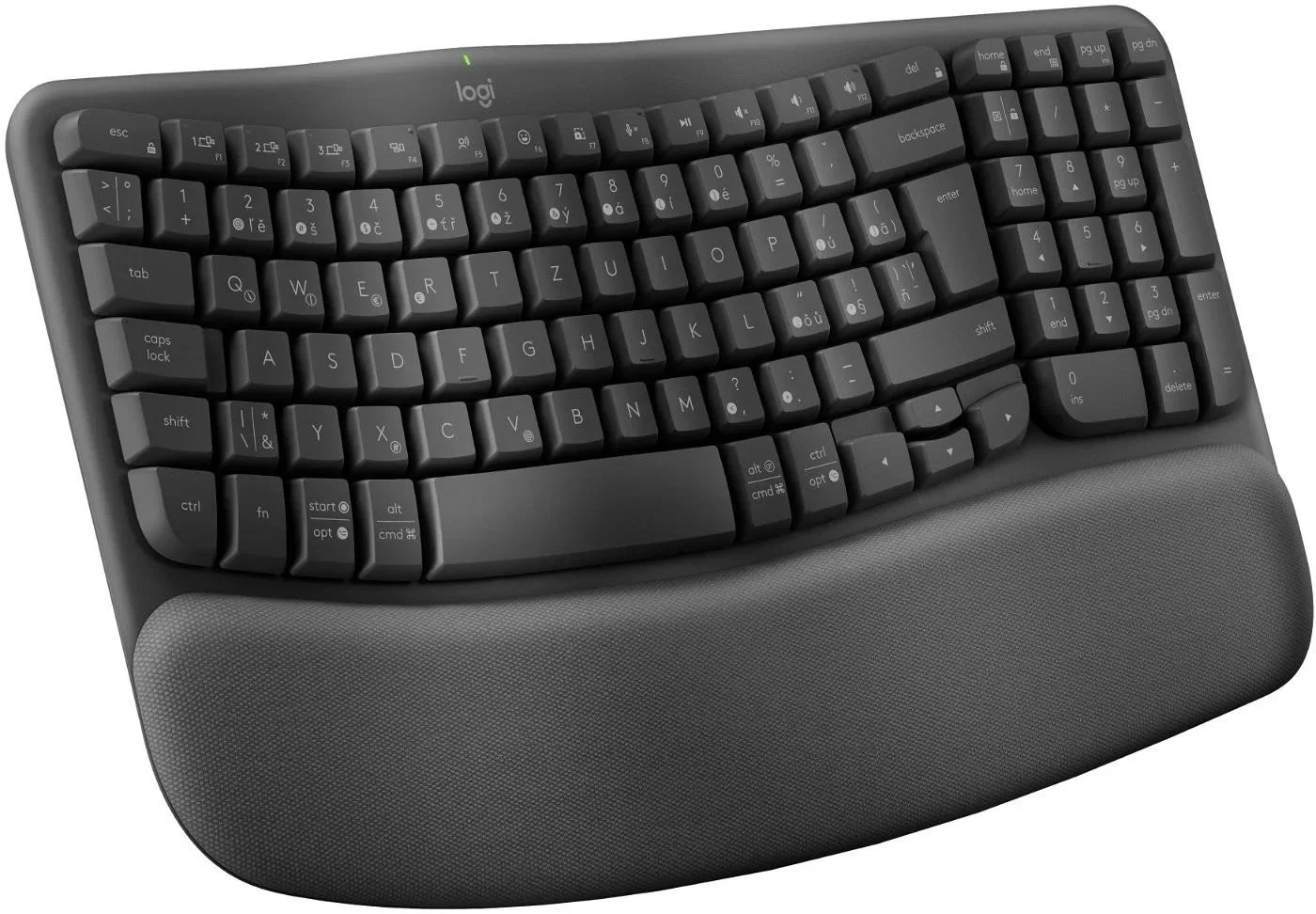 Bezdrôtová ergonomická klávesnica Logitech Wave Keys Graphite - SK/SK